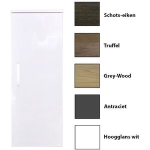 Kolomkast sanicare q1/q12/q17 soft-close deur chromen greep 90x33,5x32 cm grey-wood