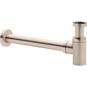 BWS - Luxe Bekersifon 5/4 - RVS Look - Met Muurbuis en Rozet Rond