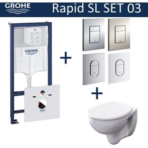 Grohe rapid sl toiletset set 03 geberit bastia met grohe arena of skate drukplaat