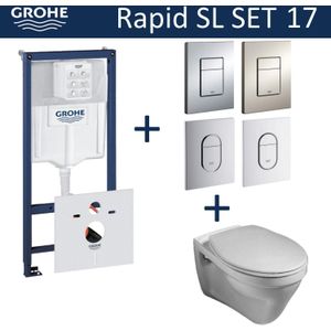 Grohe rapid sl toiletset set 17 gustavsberg saval vlakspoel met grohe arena of skate drukplaat