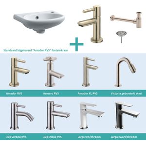 Fonteinpack trevi keramiek 38x25x9 cm rvs