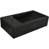 Fonteinset Cura Natuursteen Links 40X22X10 Cm Rvs (Keuze Uit 8 Kranen)