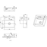 Fonteinpack square natuursteen 30x30x10 cm rvs (keuze uit 8 kranen)