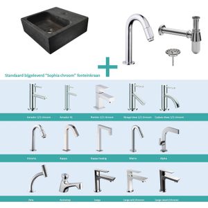 Fonteinpack square natuursteen 30x30x10 cm