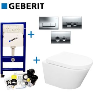 Geberit up100 set 24 wiesbaden vesta rimless 52 cm met delta drukplaat