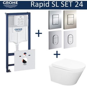 Grohe rapid sl toiletset set24 wiesbaden vesta rimless 52 cm met grohe arena of skate drukplaat