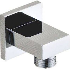 Luxe Messing Muur Doucheaansluiting Vierkant 1/2" Chroom
