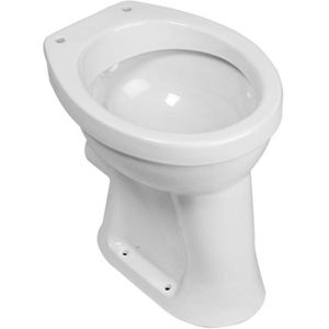 Staande Verhoogde Toiletpot Vlakspoel Wit