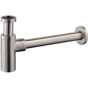 Star Luxe Sifon 11/4" Met Muurbuis En Rozet Rvs Look