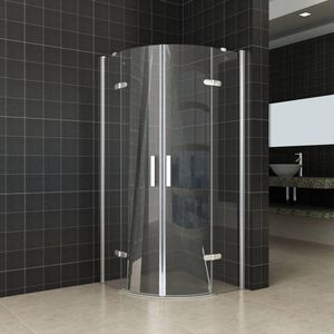 Douchecabine Kwartronde 90X90X200 Cm 8 Mm Anti Kalk Nano Glas Aqua Splash