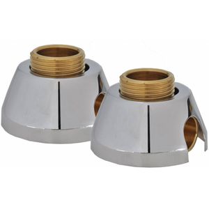 Set - Messing - Muurplaatkoppelingen - Rozet 3/4x15