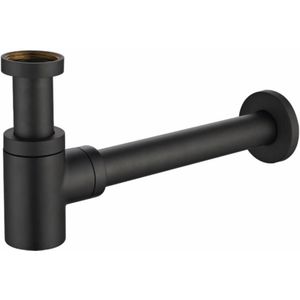 Sifon Star Luxe Laag 11/4" Mat-Zwart