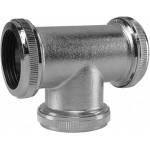 Koppel T Stuk Tbv Vloerbuis Chroom 32 Mm