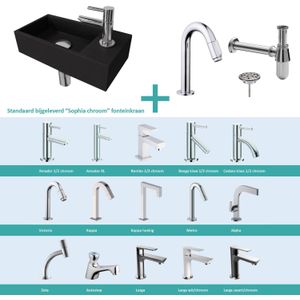 FonteinPack Ink Versus - Fontein - Zwart - Quartz - Inclusief Sifon