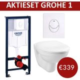 Toiletset Grohe Rapid Sl met Basic Smart Pot en Skate Air Drukplaat