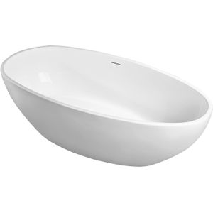 BWS Vrijstaand Acryl Ligbad Sandro 180x90x60cm Glans Wit met waste en overloop