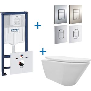 Grohe rapid sl toiletset set 10 wiesbaden stereo rimless mat wit met grohe arena of skate drukplaat