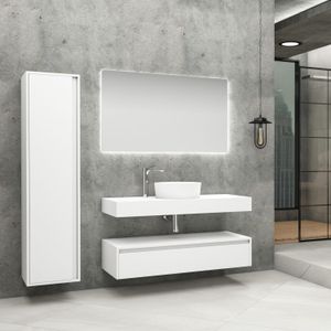 Boss & Wessing - Lina - Badkamermeubelset - Mat Wit - 120 cm