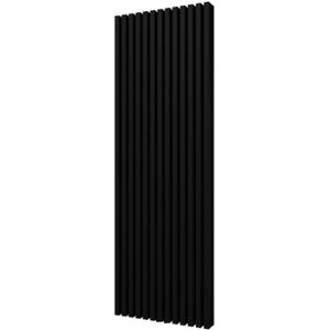 Handdoekradiator bws siela dubbel 180x60,6 cm mat zwart