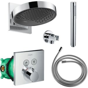 Hansgrohe rainfinity regendoucheset met muuraansluiting powderrain 250 chroom