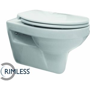Rimless Wandcloset Diepspoel One Pack Horus Met Zitting Wit