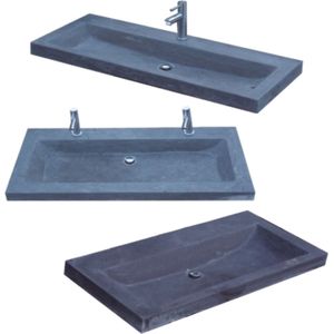Wasblad Sanilux Compact Stone Hardsteen 80x38x5cm Zonder Kraangat