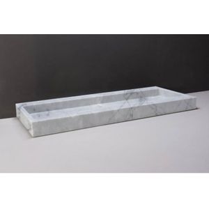 Wastafel forzalaqua palermo carrara gepolijst 100,5x51,5x9 cm zonder kraangat