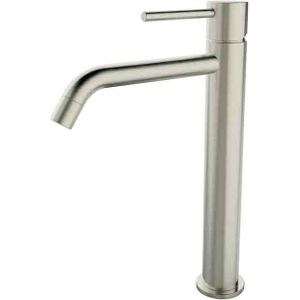 Wastafelmengkraan hoog bws uitloop 19.5 cm 1-hendel geborsteld staal