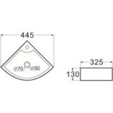 Wiesbaden Fonteinpack Pallas Keramiek 44.5x32.5x13 cm Zwart (Keuze uit 4 kranen)