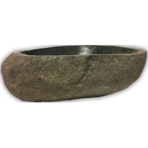 Waskom riverstone 40 tot 50 cm antraciet grijs