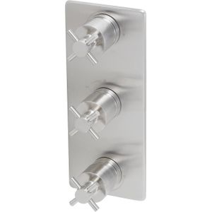 Bws afbouwdeel crux douche thermostaat 3weg rvs look