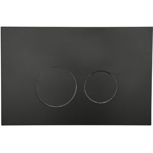 Bedieningsplaat qeramiq push met dualffush frontbediening abs rond mat zwart