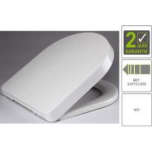 BWS - Closetzitting DeeLine QuickRelease Softclose - Wit - Met Deksel
