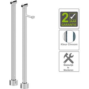 Boss & Wessing - BWS Badkraankoppelingen - Chroom - Universele Vrijstaande Rond