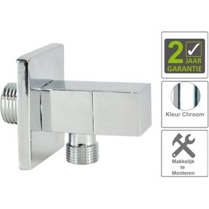 Bws kraan hoekstop vierkant 1/2"x3/8" chroom