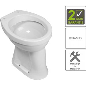 BWS - Toiletpot Staand - Verhoogd 6 AO - Wit - Keramiek