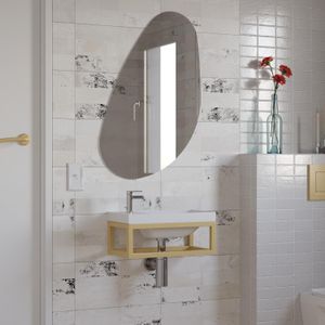 Boss & Wessing - Paris - Fonteinset - Glans Wit - Mat Goud - 40x22 cm