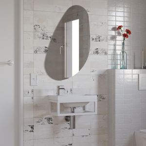 Fonteinset BWS Paris 40x22 cm met Glans Wit Fontein Mat Wit