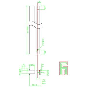 Bws pro line hoekprofiel voor zijwand 8 mm glas 200 cm rvs