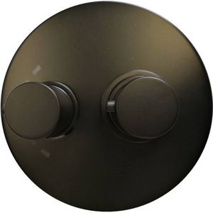 Douchekraan Sanimex Giulini Thermostatisch 2-weg Rond Mat Zwart (Incl. Inbouwdeel)