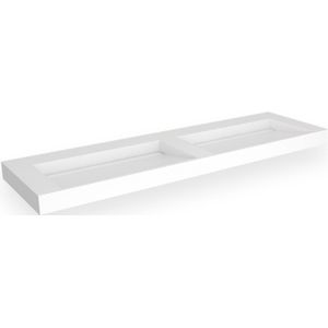 Opbouw wastafel eh design stretto 1605x455x80 mm solid surface mat wit