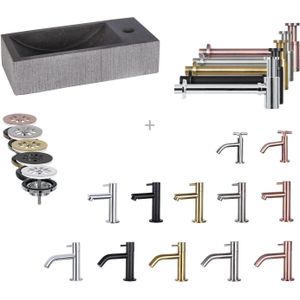 Fonteinset differnz mix en match bombai ribble natuursteen 38x18x8 cm