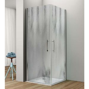 Douchecabine lacus giglio corner fox 70 cm hoekinstap 6mm chinchilla glas aluminium profiel