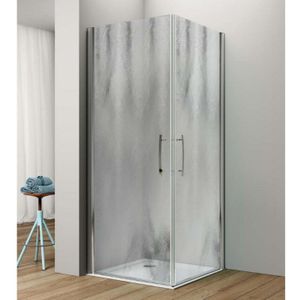 Douchecabine lacus giglio corner fox 90 cm hoekinstap 6mm chinchilla glas aluminium profiel