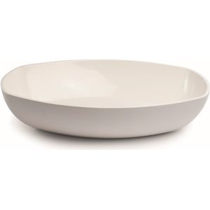 Opzetwastafel luca sanitair danish oval 57x38x13,5 mineral stone glans wit op=op
