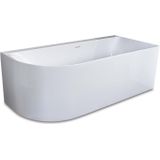 Half vrijstaand hoekbad rechts luca sanitair primo acryl 180x80x60 cm glans wit (inclusief afvoer en sifon)