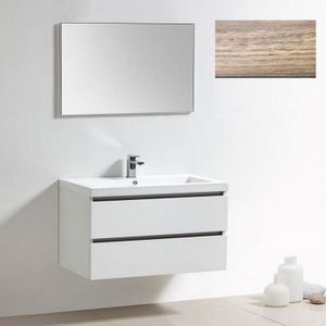 Badkamermeubelset sanilux trendline 100x47x50 cm 2 kraangaten riviera eiken