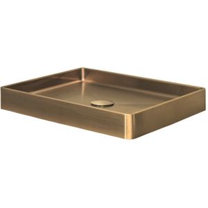 Opzetwastafel dekker lanesto vanity 52x41x7 cm rvs gold