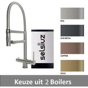 Kokendwaterkraan Selsiuz XL Inclusief Boiler (Keuze uit 2 boilers en 4 kleuren)