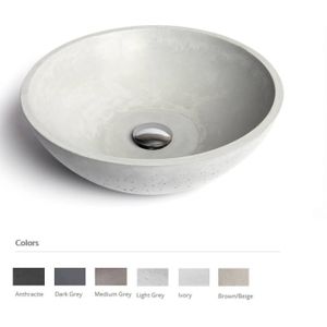 Opzet Wastafel  Circum Beton 40x15 cm (6 Kleuren)
